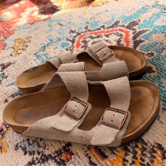 Birkenstock Arizona Suede Soft Footbed Sandal - Picture 4 of 10